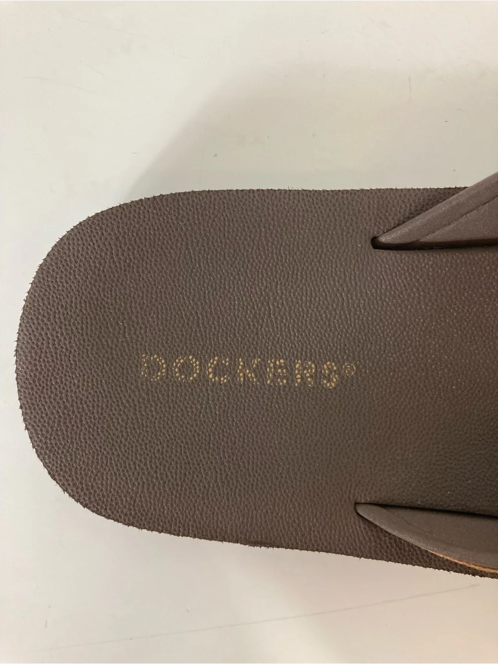 DOCKERS Sandals Men 10 Brown Flip-Flops Thong Slip-On